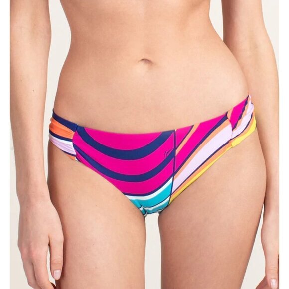 Trina Turk 'Catch-A-Wave' Shirred-Side Bikini Bottom, Multicolor - Picture 1 of 2